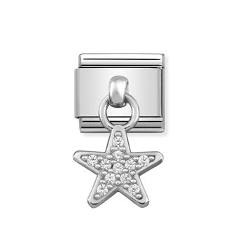 NOMINATION Link - Star in Stainless Steel and Silver 925 with Zircon