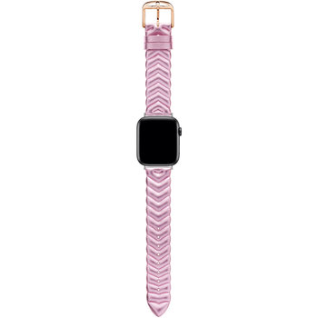 TED Chevron Pink Leather Strap for APPLE Watches 38-40 mm