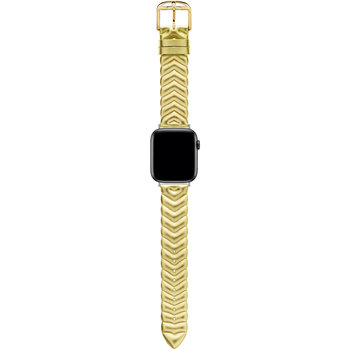 TED Chevron Gold Leather Strap for APPLE Watches 38-40 mm