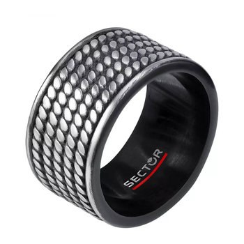 SECTOR Stainless Steel Ring with Enamel (No 23)