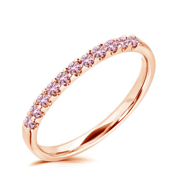 Δαχτυλίδι σειρέ μισόβερο SOLEDOR από ροζ χρυσό 14Κ με ζιργκόν (No 53)