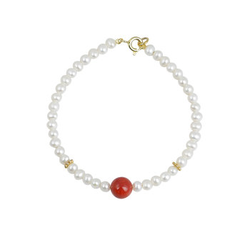 Bracelet Silver 925 clasp by SAVVIDIS with Pearl