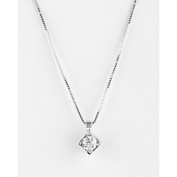 Necklace 18K White Gold with Diamond by SAVVIDIS