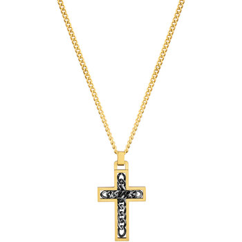 POLICE Crossed Out Metallic Cross with Chain