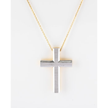14ct Gold and White Gold Cross by FaCaDoro