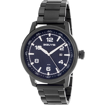 3GUYS Mens Black Stainless