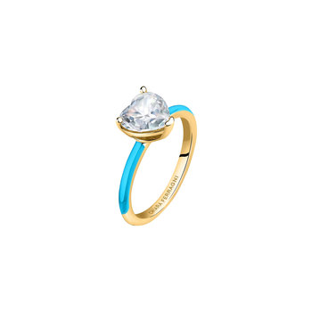 CHIARA FERRAGNI Love Parade 18ct Gold Plated Ring with Zircons (No 18)