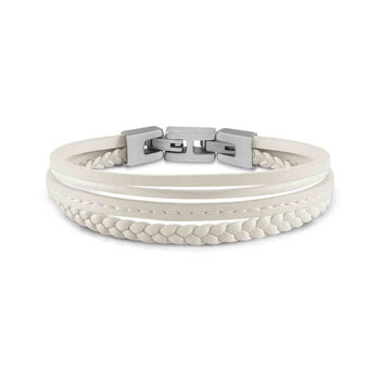 GUESS Malibu Stainless Steel and Leather Bracelet