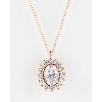 14ct Rose Gold Necklace with Zircons by FaCaD’oro