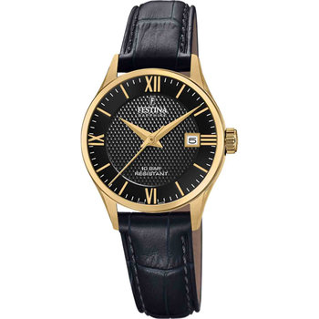 FESTINA Ladies Black Leather