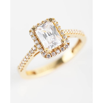 Grace 14ct Gold Solitaire Ring with Zircon by SAVVIDIS (No 53)