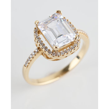 14ct Gold Solitaire Ring with Zircon by SAVVIDIS (No 54)