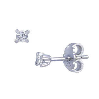 18ct White Gold Earrings with Diamonds by FaCaD’oro