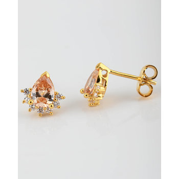 14ct Gold Earrings with Zircon by FaCaD’oro
