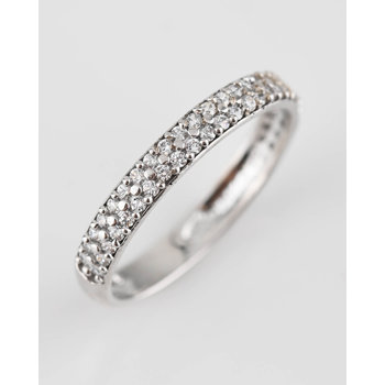 14ct White Gold Eternity Ring with Zircon by FaCaD’oro (No 53)