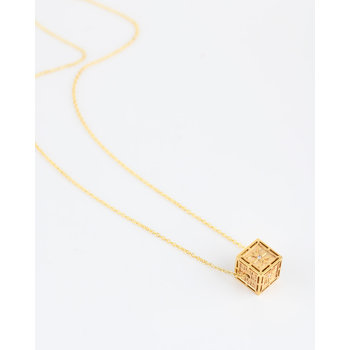 SAVVIDIS 18ct Gold Cube