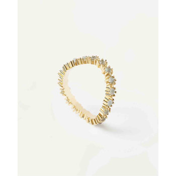 PDPAOLA Motion Blue Tide Gold Ring made of 18ct-Gold-Plated Sterling Silver (No 54)