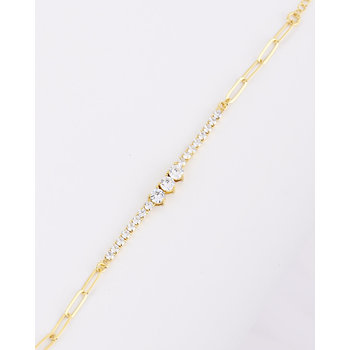 Gold plated Sterling Silver Bracelet with Ζιrcons by KIKI Star Collection