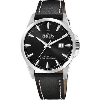 FESTINA Black Leather Strap