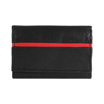 Γυναικείο δερμάτινο πορτοφόλι μαύρο-κόκκινο
