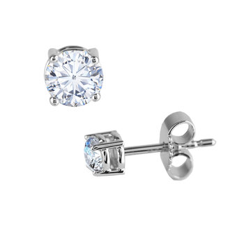 18ct White Gold Solitaire Stud with Diamonds by Savvidis (G.I.A.)