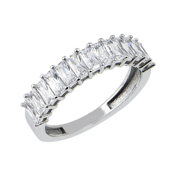 14ct White Gold Eternity Ring with Zircon by FaCaD’oro (No 54)
