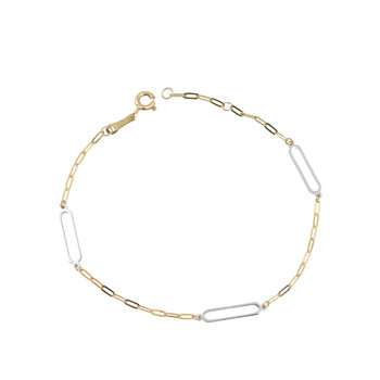 14ct Two-Toned Bracelet made of Gold and White Gold by SAVVIDIS