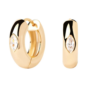 PDPAOLA Essentials 18ct-Gold-Plated Sterling Silver Earrings with Zircons