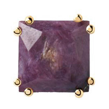 Μονό σκουλαρίκι PDPAOLA The Gemstones Piercing Capsule από ασήμι 925 με επιχρύσωμα 18Κ με κρύσταλλα