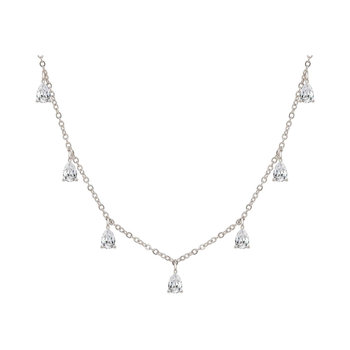 DOUKISSA NOMIKOU Multi Drops Necklace Silver