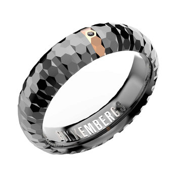 BIKKEMBERGS Geometrics Stainless Steel Ring with Diamonds (No 22)