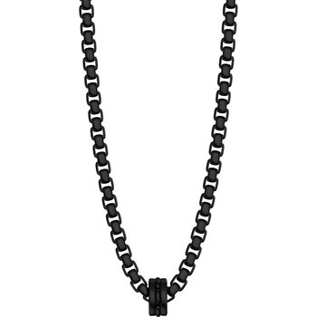 BIKKEMBERGS Input Stainless Steel Necklace with Diamonds