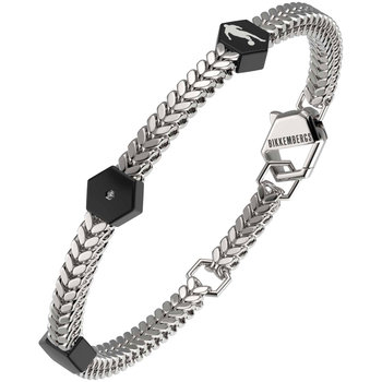 BIKKEMBERGS Hammer Stainless Steel Bracelet with Diamonds