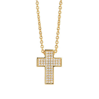 Κολιέ CHIARA FERRAGNI Croci από επιχρυσωμένο (18Κ) κράμα μετάλλων με σταυρό