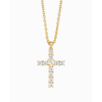 CHIARA FERRAGNI Croci 18ct Gold Plated Necklace with Cross