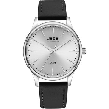 JAGA Black Leather Strap