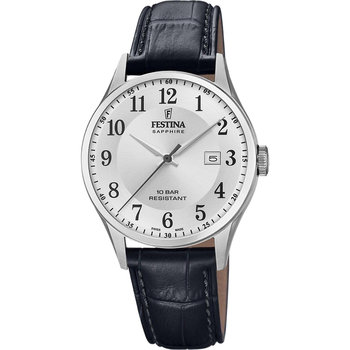 FESTINA Black Leather Strap