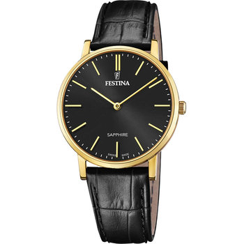 FESTINA Black Leather Strap