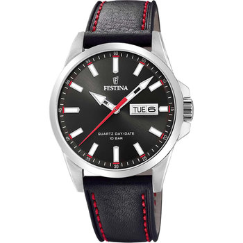 FESTINA Black Leather Strap