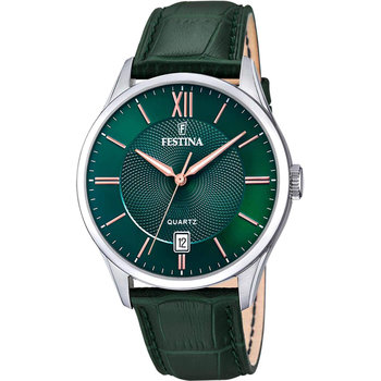 FESTINA Green Leather Strap