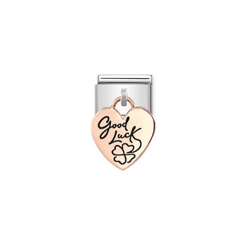 NOMINATION Link made of Stainless Steel and 9ct Rose Gold