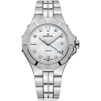 EDOX Delfin Diamonds Silver