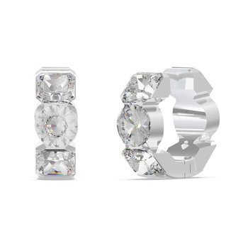 GUESS Crazy Stainless Steel Earrings with Zircons