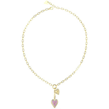 GUESS Love Me Tender Stainless Steel Necklace with Zircons