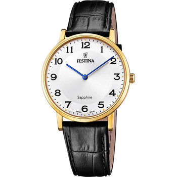 FESTINA Black Leather Strap