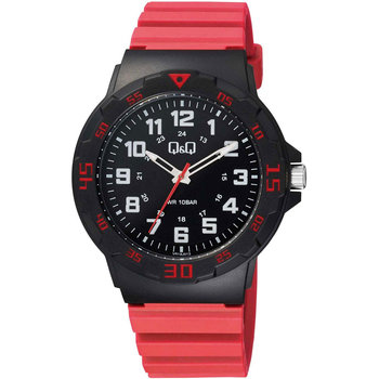 Q&Q Watch Red Plastic Strap