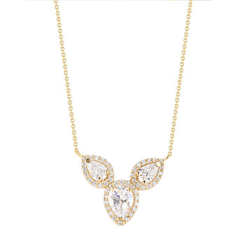 14ct Gold Necklace with Zircons by SAVVIDIS