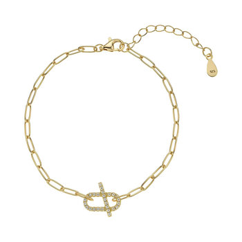 BREEZE Gold-plated Sterling Silver Bracelet with Zircons