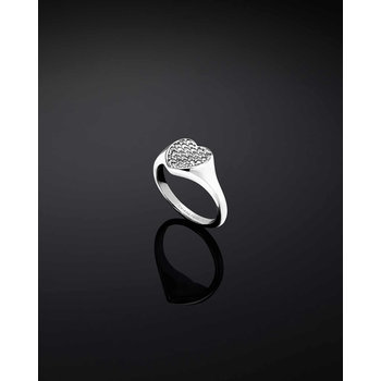 CHIARA FERRAGNI Silver Collection Sterling Silver Ring with Zircons (No 14)