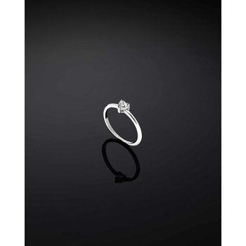 CHIARA FERRAGNI Silver Collection Sterling Silver Ring with Zircons (No 12)